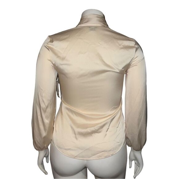 Bar III Womens Bow-Tie Long-Sleeve Blouse Flax Suit Separate Extra Large NWT - Picture 3 of 9